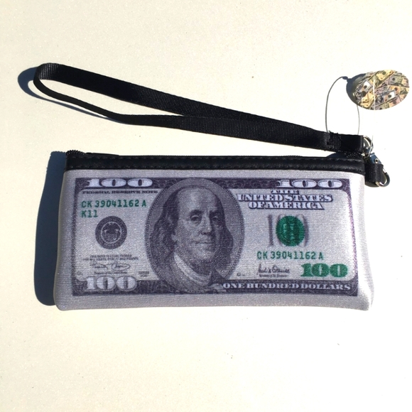 Money Wristlet Mini Purse Pouch - Picture 1 of 13